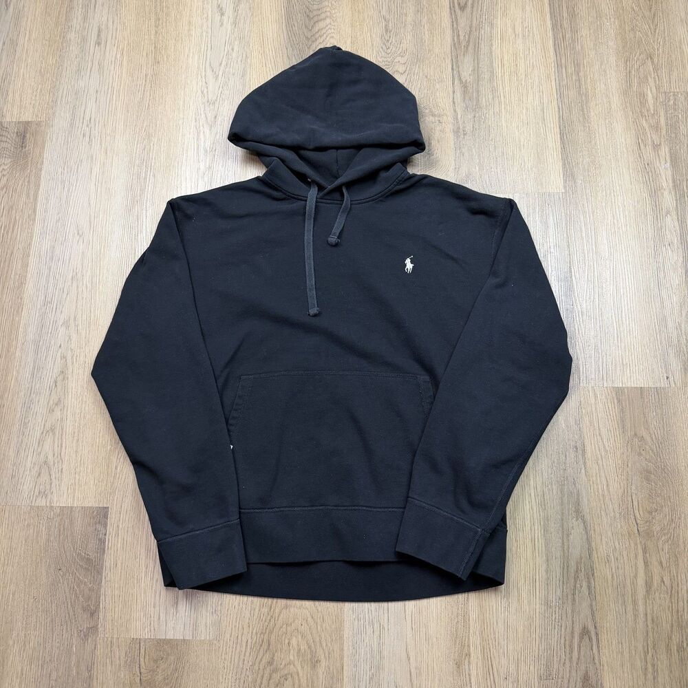 Polo Ralph Lauren Hoodie Mens XL Black Performance Pullover Fleece Pony Logo